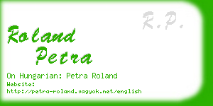 roland petra business card